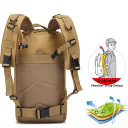 Mochila tática impermeável ao ar livre para homens, mochila Molle para camping, caça, trekking, bolsa esportiva, softback, grande capacidade - Image 4