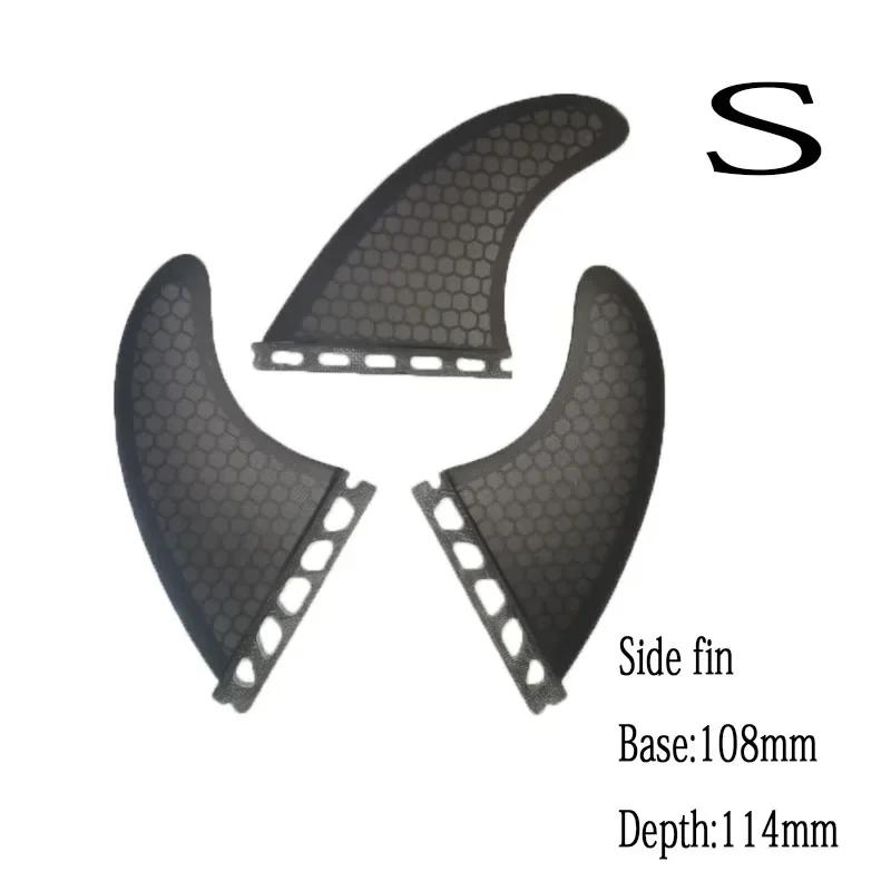Tri-Fin Carbon Fiber Fin Surfboard Fins, grandes acessórios de surf board, vários tamanhos, S e M, Clearance Sale - Image 1