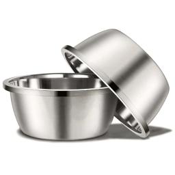 Tigela aço inoxidável para cães 448B Tigelas água para alimentos metal estável capacidade - Image 1