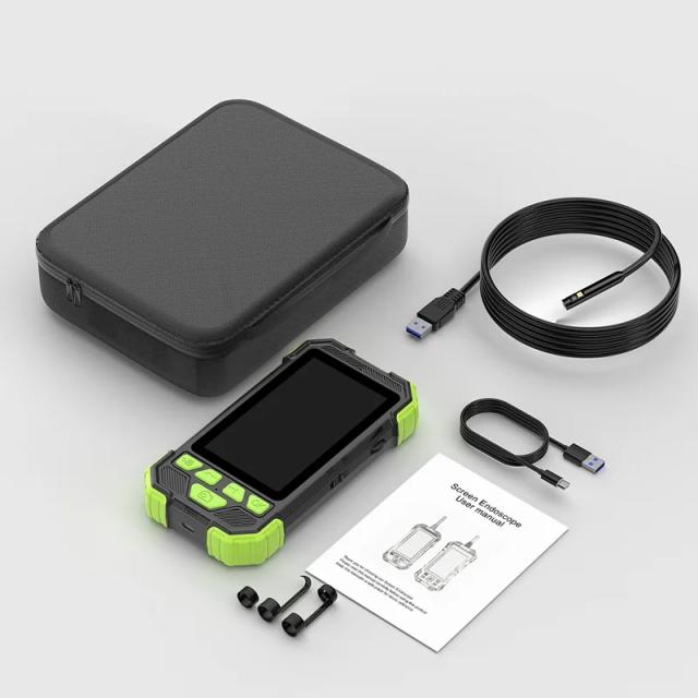 Câmera Endoscópica Lente Dupla 1080p Tela IPS 4.3" 2600mAh