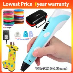 Caneta de impressão 3D com tela LCD para crianças, desenho, filamento PLA compatível, brinquedos de pintura seguros, DIY Natal e presente de aniversário - Image 1