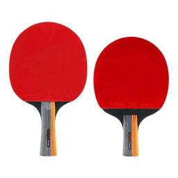 2 pçs raquete de ping pong raquetes de tênis de mesa conjunto longo/curto lidar com espinhas-em borracha de alta qualidade pás de ping pong com saco - Image 2