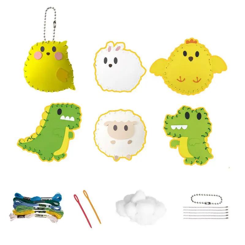 Kit Educacional Artesanato Costura para Iniciantes e Crianças, Conjunto de Animais Recheados, Kits Artesanato, Projetos Criativos de Costura, Idades 6 - Image 1