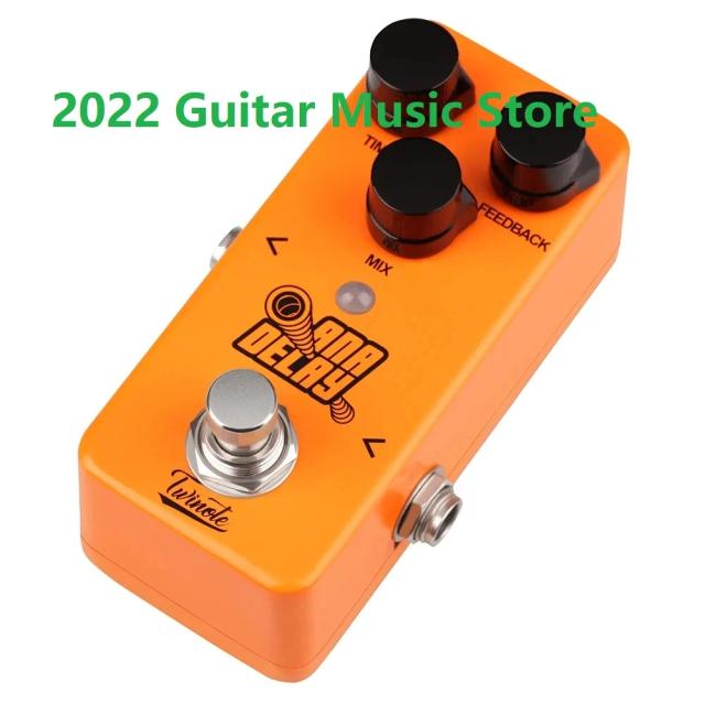 Pedal de Guitarra Elétrica com Delay Digital, Time Tap e Função Temperatura - Efeitos de Delay Twinote Ana com 800 ms