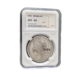US Morgan 1Dollar Prata Réplica Moeda Comemorativa, 1891 - Image 5
