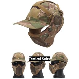 Fio De Aço Tático Máscara Facial, Ternos De Proteção De Ouvido, Paintball, Airsoft, Combate De Campo, Equipamento Militar, Acessórios, Paintball - Image 2
