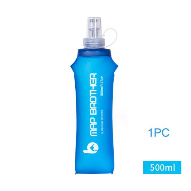 Garrafa Dobrável de Silicone para Viagens e Atividades ao Ar Livre, Ideal para Esportes e Corrida - Opções de 250ml e 500ml em Material Saudável e Flexível