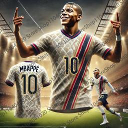 Mbappe Futebol Jersey coleção para adultos e crianças, futebol Train Tops, roupas de verão, recém-chegados, No.10, 2024 - Image 3