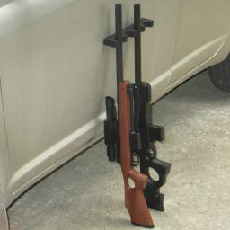 Descanso do barril da quatro arma/tira magnética rifle rack seguro/armazenamento fácil da vara de pesca - Image 4