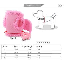 Guia para coleira de cachorro e gato, pequeno, pérola, fofo, asas de anjo, princesa, pet, cachorros, correias ajustáveis - Image 6
