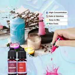 Corante à Base de Óleo Líquido para Cera de Vela, Cor Vivid Vela para Fabricação de Vela DIY, Altamente Concentrado, Natural, 18 Cores - Image 2