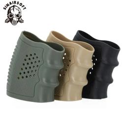 Capa anti-derrapante para glock 17 e 19 pistola, acessórios de caça, punho de borracha tático, revista coldre - Image 2