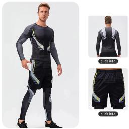 Calça de Compressão Masculina, Roupa Esportiva, Leggings de Treino, Ginásio, Calças Skinny, Calças Esportivas, Calças Justas de Corrida - Image 4