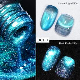 Mtssii-Esmalte duplo para olhos de gato, LED UV, Azul Camaleão Fluorescente, Doces de Verão, Magnético, de Embeber, 7ml - Image 1