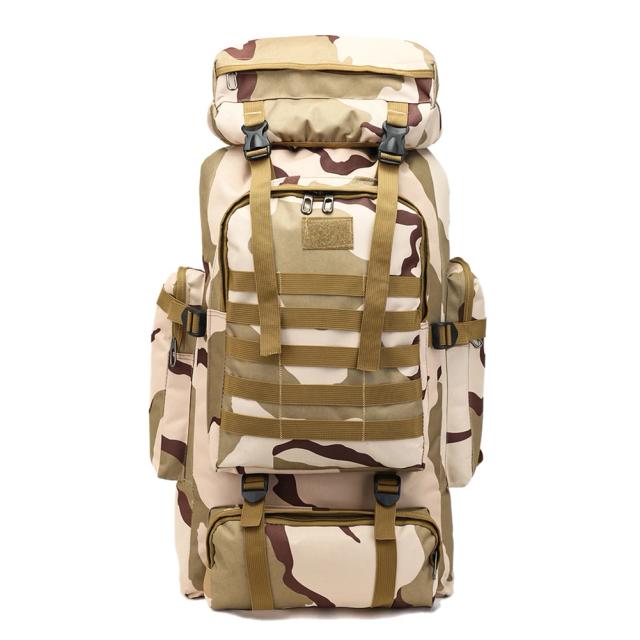Mochila Tática 80L à Prova d'Água para Trekking, Pesca e Caça - Ideal para Acampamentos e Atividades ao Ar Livre