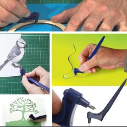 Ferramentas de corte de artesanato com 360 graus de rotação lâmina de papel-cortador de arte escultura caneta ferramenta de aço inoxidável diy faca de corte portátil - Image 4
