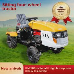 trator agrícola pequeno micro-leme portátil de quatro rodas - Image 4