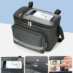 Bolsa de guidão de bicicleta com tela sensível ao toque, MTB, cesta de bicicleta, bolsa pannier, bolsa de armazenamento como mochila de ombro - Image 4