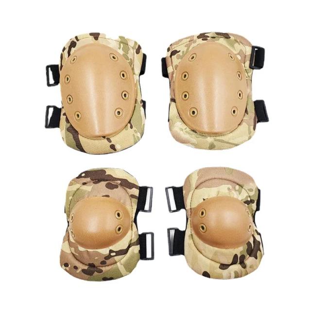 Joelheiras e Cotoveleiras Táticas Militares Airsoft Combate Proteção 4 Peças
