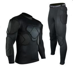Goalkeeper Soccer Jerseys Set para Homens, Uniformes Esponja, Protetor de Motocicleta, Terno de Treinamento, Esponja, Capacetes Grossos, 2022 - Image 1