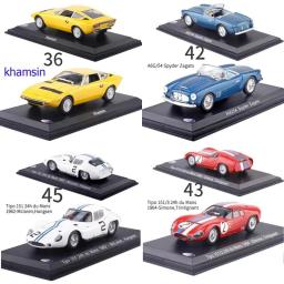 Escala 1:43: carro de corrida clássico com capa transparente, miniatura de liga metálica diecast, brinquedos, coleção de carrinhos - Image 1