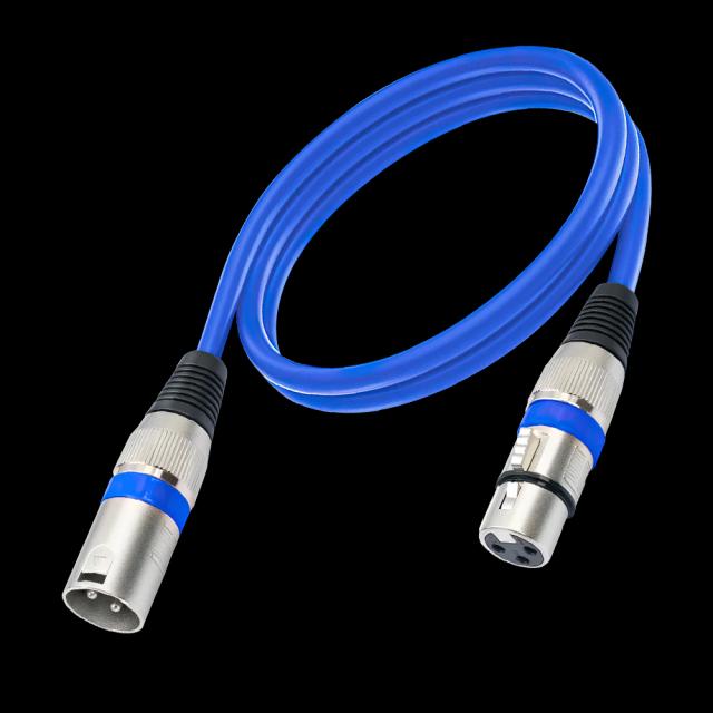 Cabo balanceado XLR profissional para mixer, amplificador, DMX e placa de som - Disponível em 3, 5 e 10 metros de comprimento