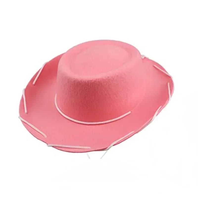 Chapéus de cowboy de feltro marrom, chapéu de natal com tema ocidental, acessório de fantasia infantil para lembrancinhas de festa - Image 1