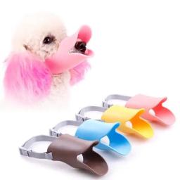 Respirável malha pato boca capa, couro para cachorro, Anti mordida boca capas, parar de latir, mascar Pet fornecimentos - Image 4
