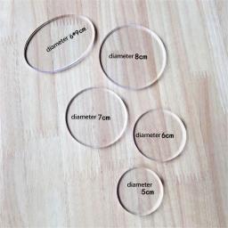 Moldes acrílicos transparentes com elipse redonda, 1 parte, ferramentas da argila do polímero - Image 1