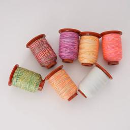 Colorido Arco-íris Poliéster Linha De Costura, Suprimentos De Fibra De Bordado, Pequeno Rolo 402, Alta Velocidade, 18g Peso, 500 Jardas, 500 Jardas - Image 4