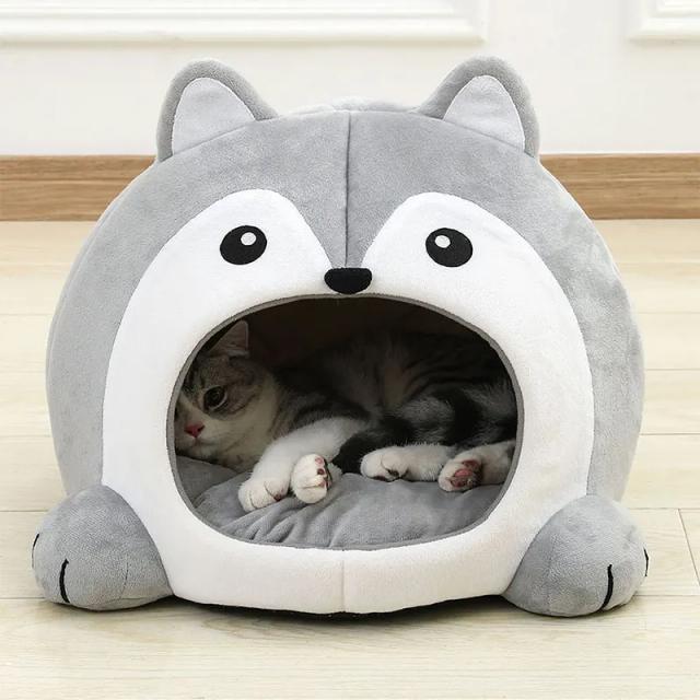 Cama Aconchegante para Pets: Sofá Macio, Cesta para Gatos e Cachorros Pequenos, Almofada e Tenda confortável