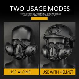Máscara Respiradora Tática Especial, Meia Face Máscara de Gás para Militar, Paintball, Airsoft, Caça, Jogo CS, Cosplay, Modelo Formiga, Homens - Image 6
