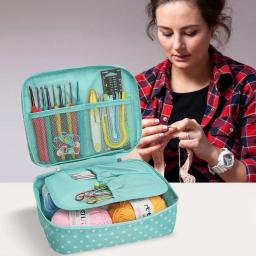 DIY Crochet Kit para iniciantes e adultos, tricô suprimentos, inclui fios, ganchos e mais conjunto de crochê com saco, iniciante - Image 3
