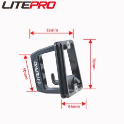 Litepro-Bicicleta dobrável com 3 furos, Adaptador de montagem de nariz de porco com parafusos, Racks frontais para bicicleta BMX - Image 2