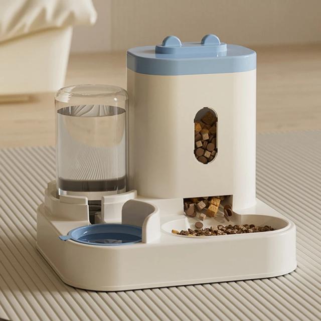 Alimentador e Bebedouro Automático 2 em 1 para Animais de Estimação com Grande Capacidade