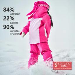 Terno de esqui profissional para meninas inverno quente roupas de snowboard esporte ao ar livre neve wear grosso à prova dwaterproof água crianças jaqueta de esqui calça - Image 3