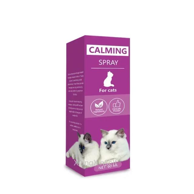 Spray de Limpeza Relaxante para Gatos - Suprimento de 60ml para Bem-Estar e Saúde Emocional Feline