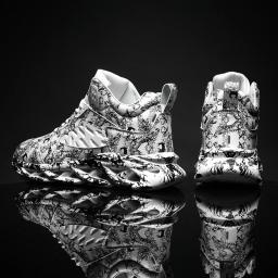 Tênis de basquete antiderrapante masculino, tênis de campo, botas de treino, algodão, quente, ao ar livre, esportes, casual, inverno - Image 4