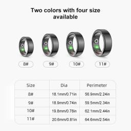Xiaomi mijia r02 anel inteligente monitor de saúde freqüência cardíaca ip68 3atm à prova dip68 água multi modos esportivos rastreador de oxigênio no sangue para homens - Image 6