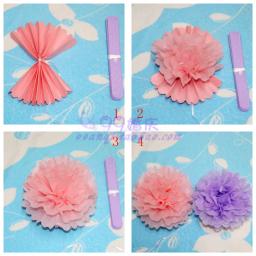 Pom Poms Flower Tissue Paper Balls, Decoração para Casa, Fontes de Festa Festiva, Favores Do Casamento, Pompon, 10 cm, 15 cm, 20 cm, 25 cm, 30cm - Image 2
