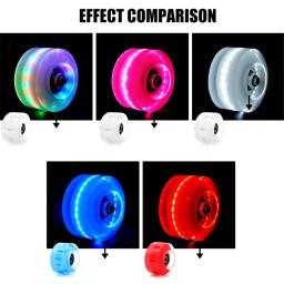 Light Up Quad Roller Skate Rodas com Rolamentos Instalados, Luminous Quad Roller, Rodas de Skate, 4Pcs - Image 3