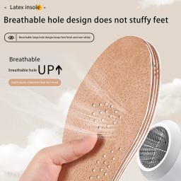 Palmilha de látex de couro unissex, Macio, Confortável, Respirável, Absorção de suor, Esportes, Absorção de choque, Sem pés Cansantes - Image 2