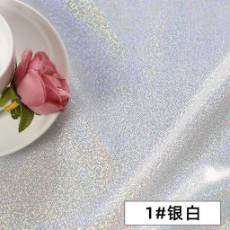 50x150cm brilho laser tecido de poliéster iridescente holográfico casamento festa fundo boneca roupas decoração material - Image 5