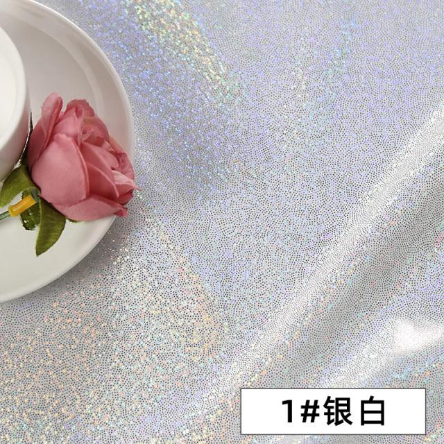 Tecido de Poliéster Iridescente Holográfico 50x150cm para Casamentos, Festas e Decoração de Bonecas e Roupas