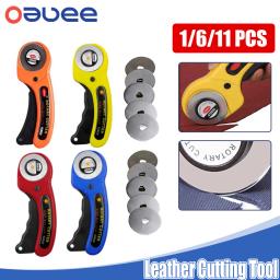 Artesanato de couro 45mm cortador rotativo ferramenta de corte de couro faca tecido lâmina circular faca diy retalhos costura estofando - Image 1