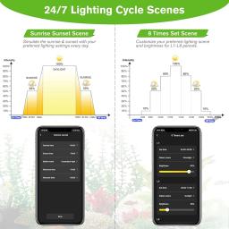 Aquário inteligente luz com temporizador ajustável, espectro completo, controle de aplicativos, aquário luz, água doce e água salgada, 5 modos - Image 5