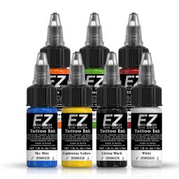 Conjunto Misto de Tinta EZ, Tintas Premium Tattoo, Kit de Pigmentos para Maquiagem 3D, Beleza da Pele, Arte Corporal, 7ml, 15ml, 7 Frascos, 25 Frascos - Image 3