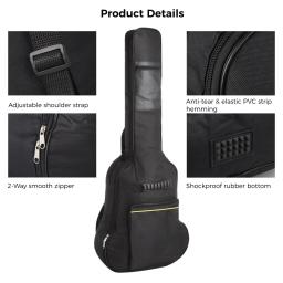 Miwayer-Resistente à água guitarra acústica Gig Bag, alça de ombro ajustável, esponja estofamento caso, Dual, 41 ", 0,25" - Image 4