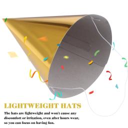 12pçs chapéu de festa infantil, chapéu para crianças, papel metálico, cone, decorações coloridas, folha de alumínio - Image 4