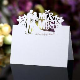 Paper Wedding Table Card, Beijo De Borboleta, Lugar De Mão, Decoração De Festa, Favor, Cartão De Assento De Casamento, 10 Pcs, 20 Pcs, 50Pcs - Image 3